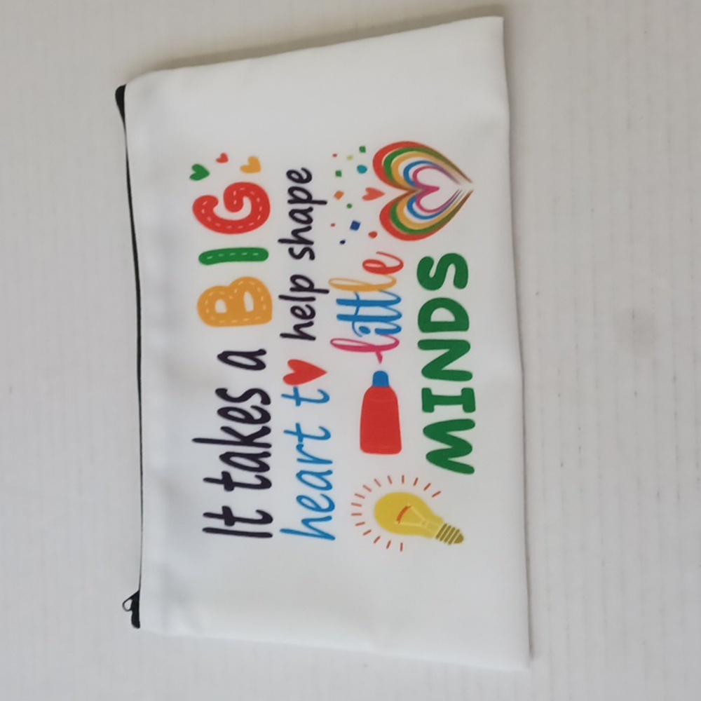 4/$60 New "Big Heart" Teacher Pencil Case